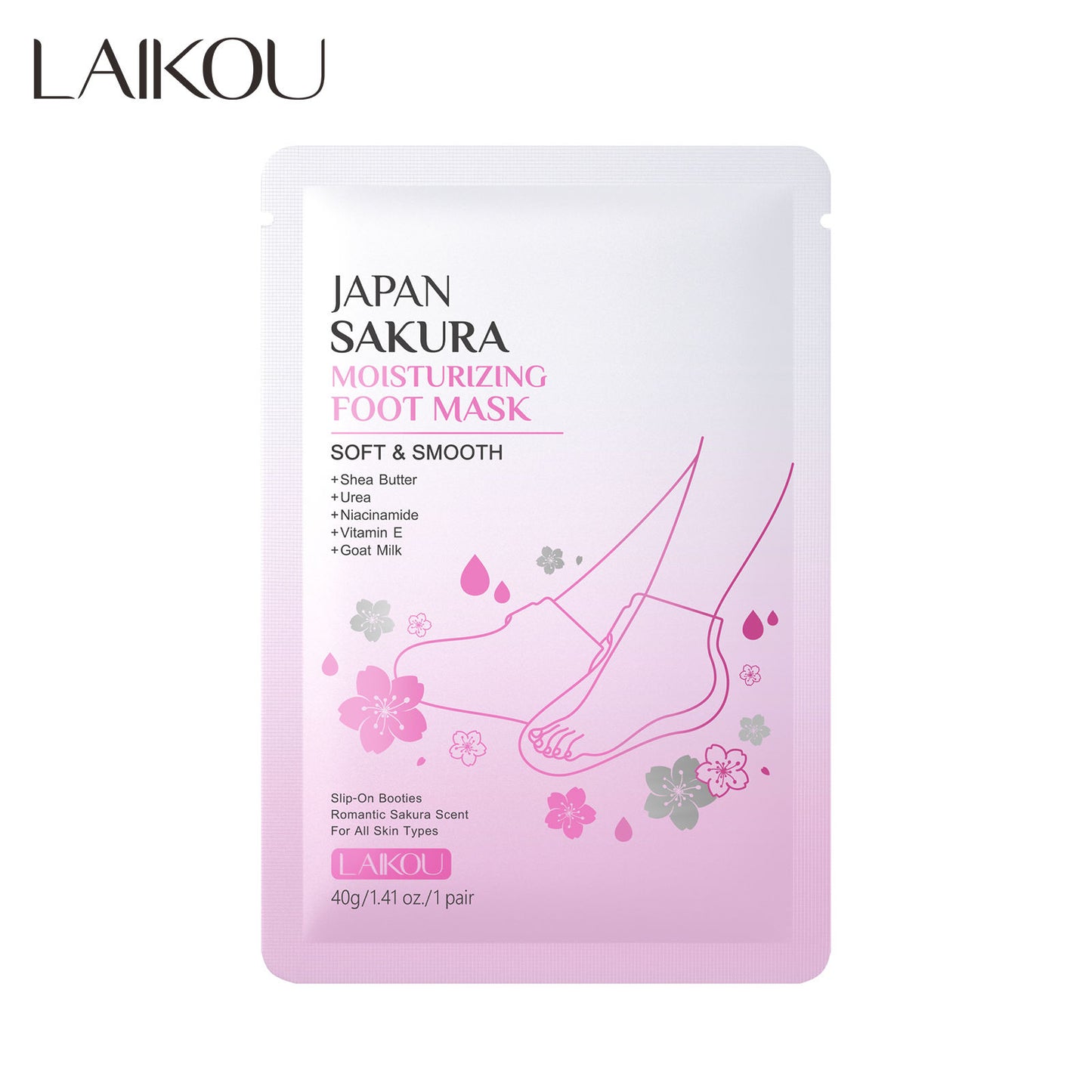 LAIKOU Foot Peeling Mask - 1 Use Baby Feet